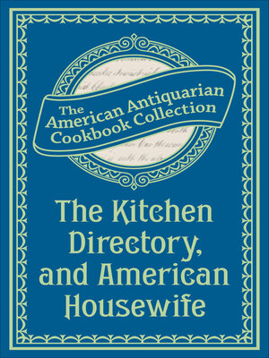 cover image of The Kitchen Directory, and American Housewife
